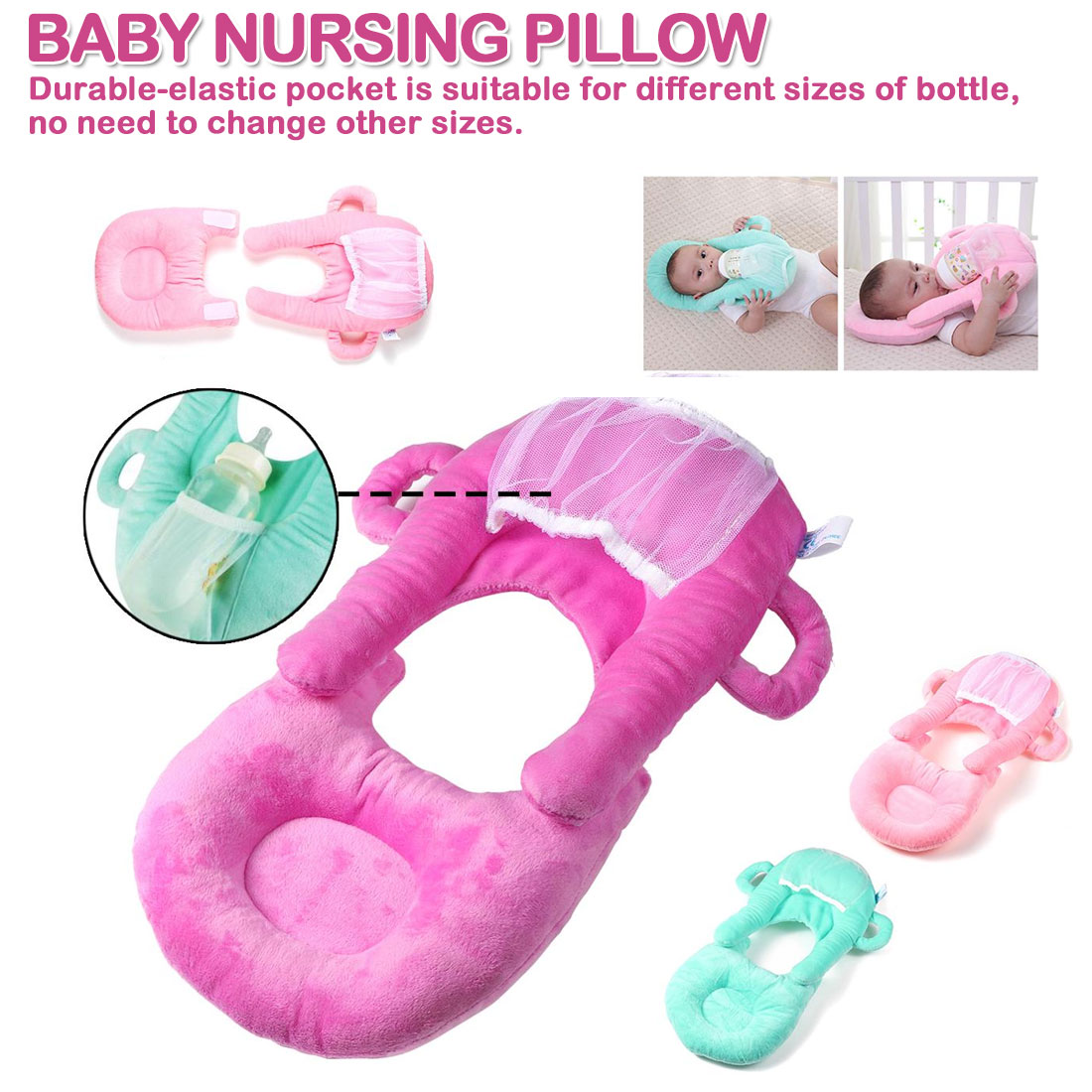 Baby Feeding Free Hand Bottle Holder Cotton Pillow Nursing